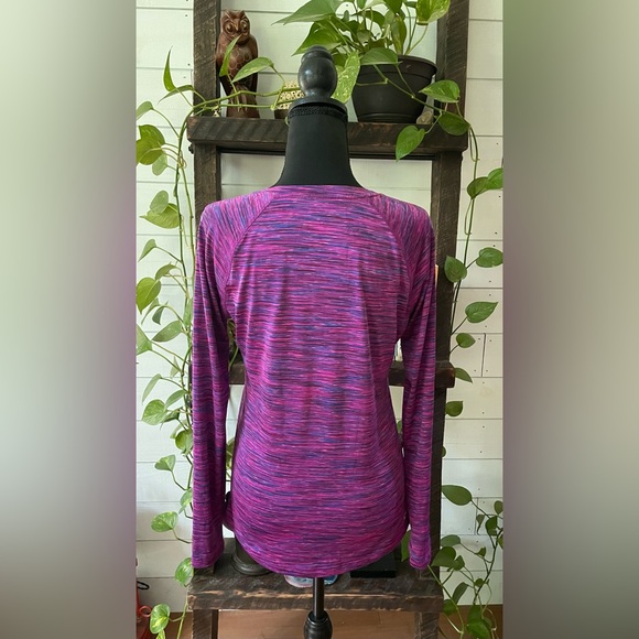 RBX: Purple and Pink Brushed Long Sleeve Activewear Shirt - Picture 5 of 17